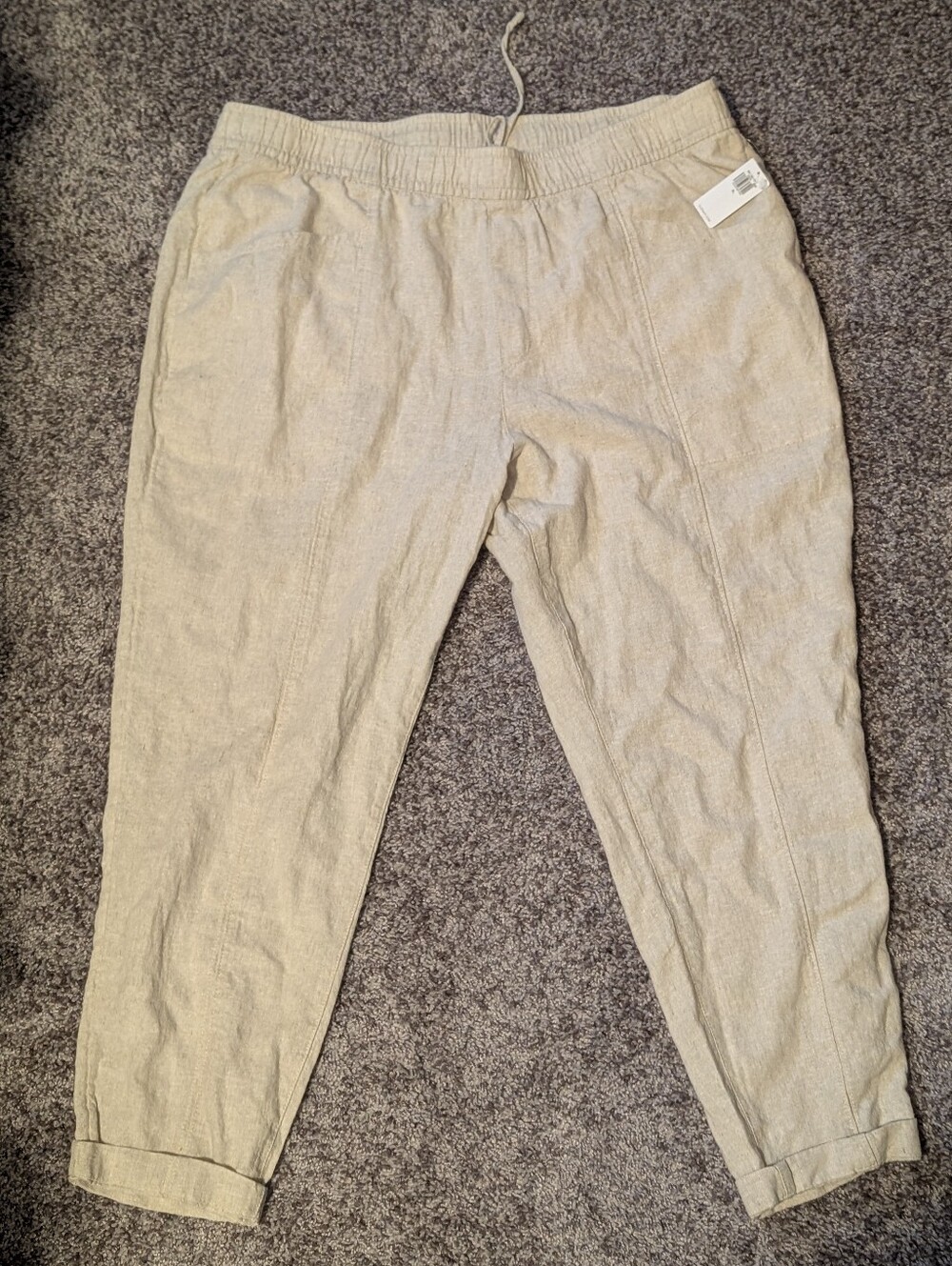 Women's Linen Beige Pants NWT